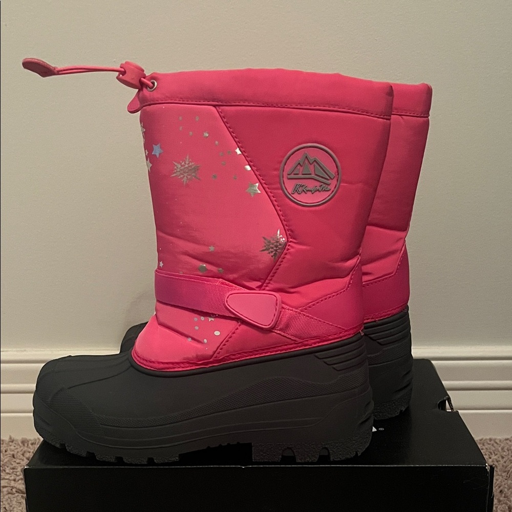 Pink and Black Winter Boots